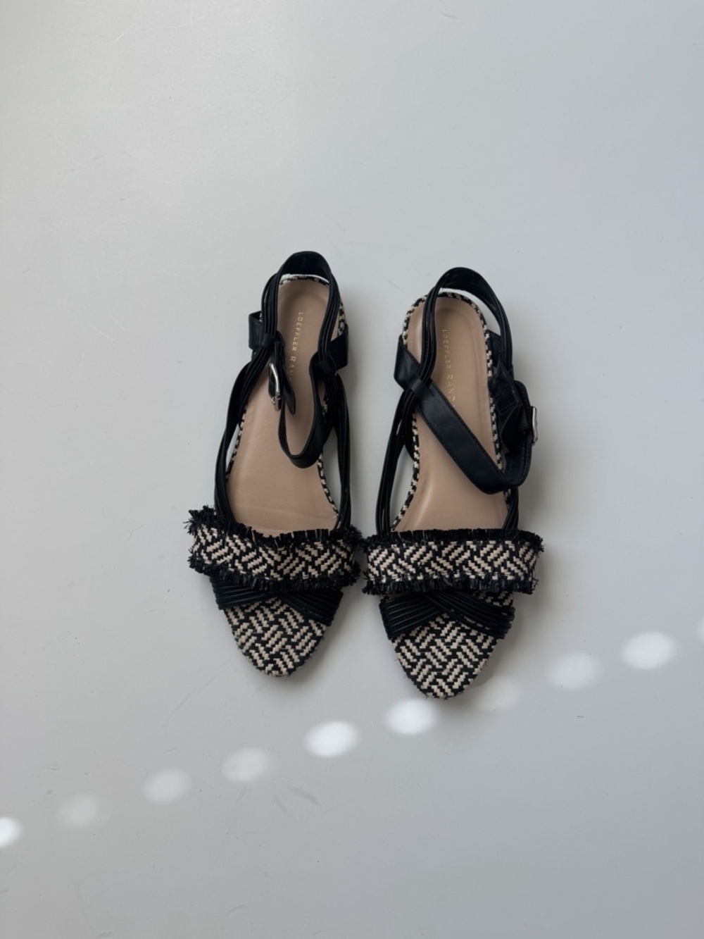 Loeffler Randal Sandals Wicker Bucker Flats 10 Woven Anthropologie
